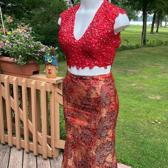 Gorgeous Tiffany 2-piece gemmed gown 6 - Picture 4 of 16